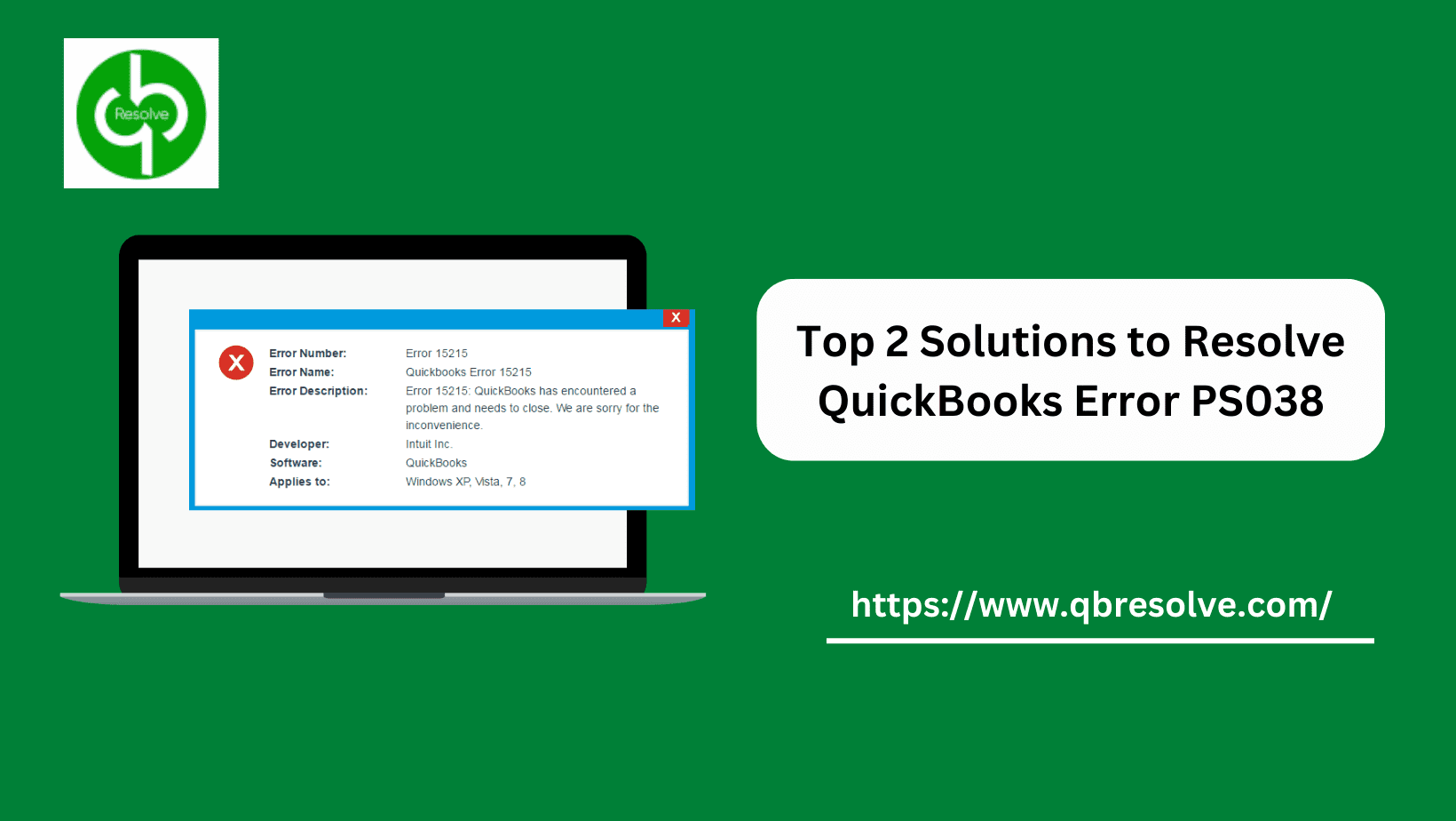 The best solutions to get rid of QuickBooks Error PS038. Try it now.