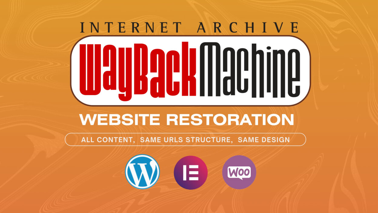 Restore Website Content Using Wayback Machine