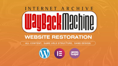 Restore Website Content Using Wayback Machine