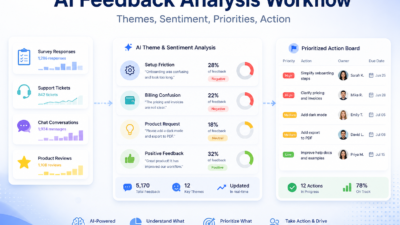 AI customer feedback analysis workflow featured image