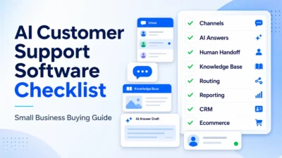 AI customer support software checklist for small business buying guide