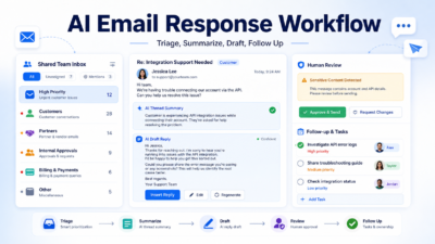 AI email response workflow featured image