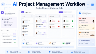 AI project management workflow featured image