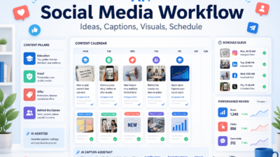 AI social media content workflow featured image
