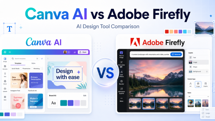 Canva AI vs Adobe Firefly AI design tool comparison featured image