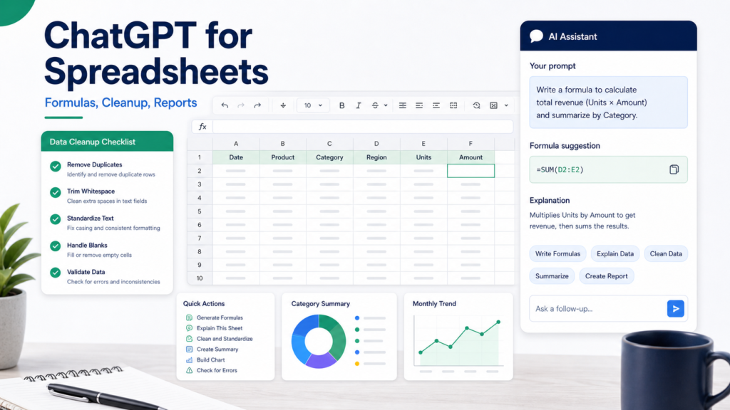How to Use ChatGPT for Excel and Google Sheets