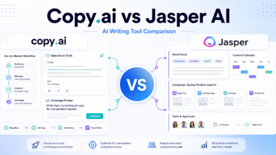 Copy.ai vs Jasper AI writing tool comparison featured image