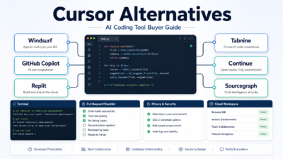Cursor alternatives AI coding tool buyer guide dashboard