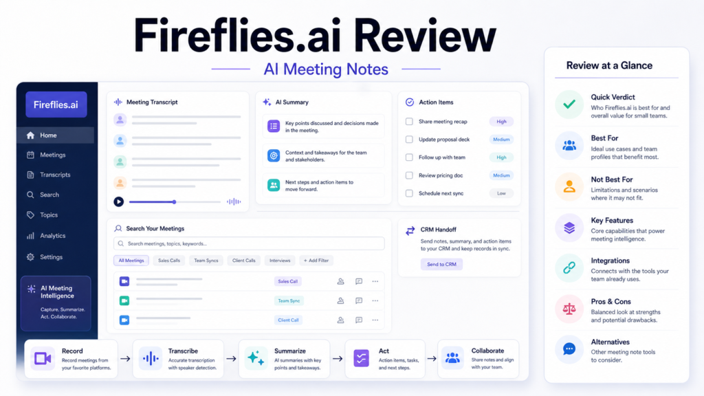 Fireflies.ai Review: Meeting Notes, Costs, and CRM Controls