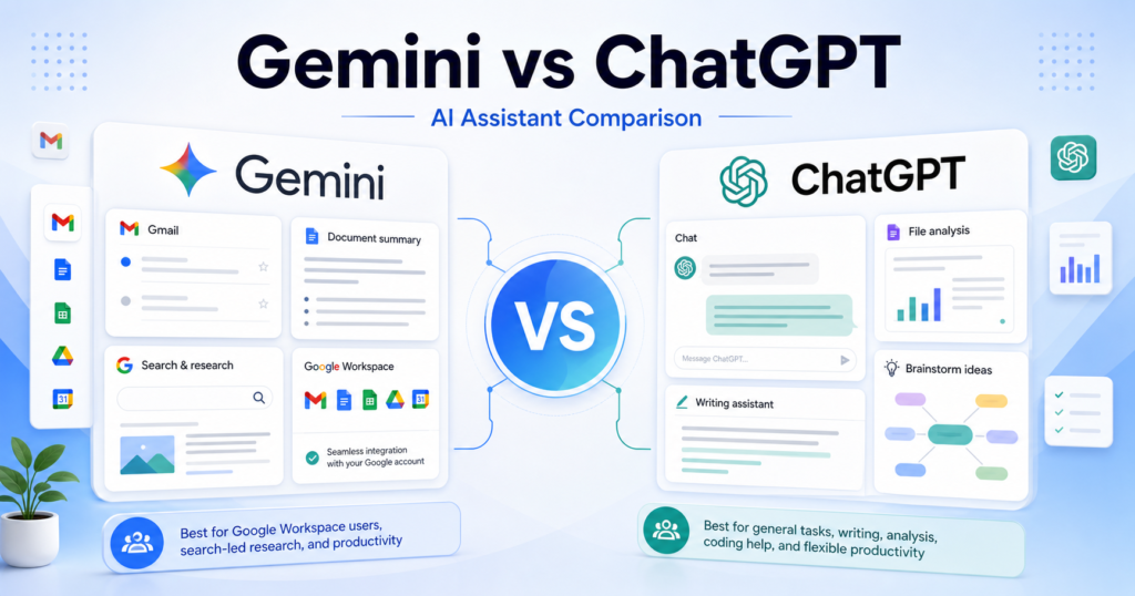 Gemini vs ChatGPT: Which AI Assistant Is Better for Everyday Work?