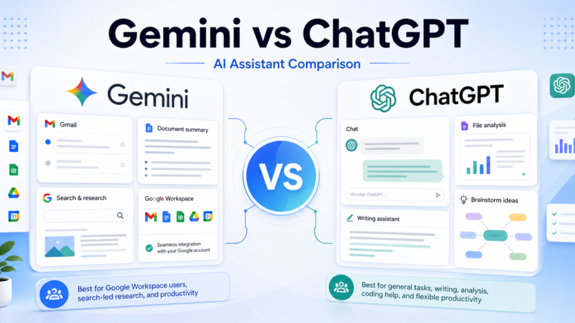 Gemini vs ChatGPT AI assistant comparison featured image
