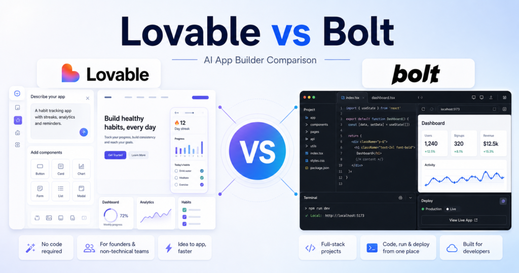 Lovable vs Bolt: Which AI App Builder Should You Choose?