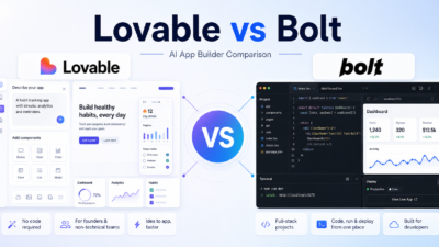 Lovable vs Bolt AI app builder comparison featured image