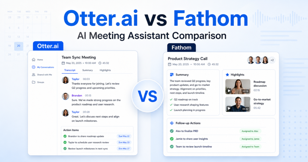 Otter.ai vs Fathom: Pricing, Limits, and Team Controls