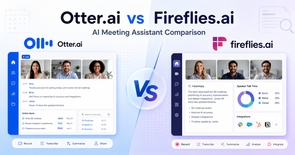 Otter.ai vs Fireflies.ai: Pricing, Capture, and Sharing Limits