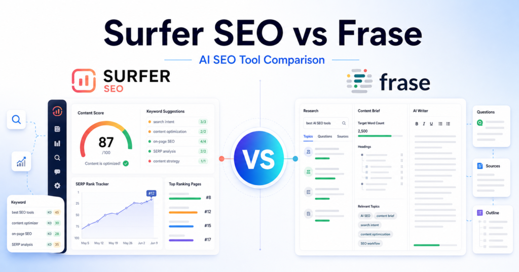 Surfer SEO vs Frase: Which AI SEO Tool Should You Choose?