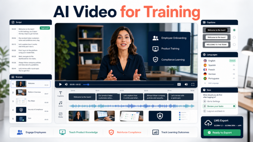 Featured image for Best AI Video Generators for Training Videos
