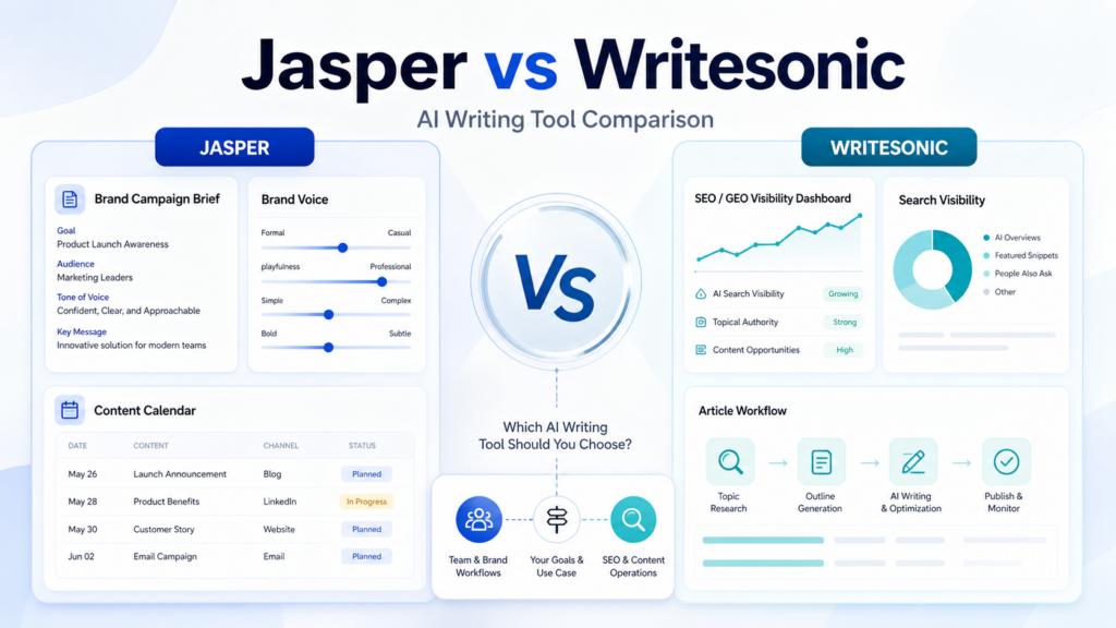 Jasper vs Writesonic: Which AI Writing Tool Should You Choose?