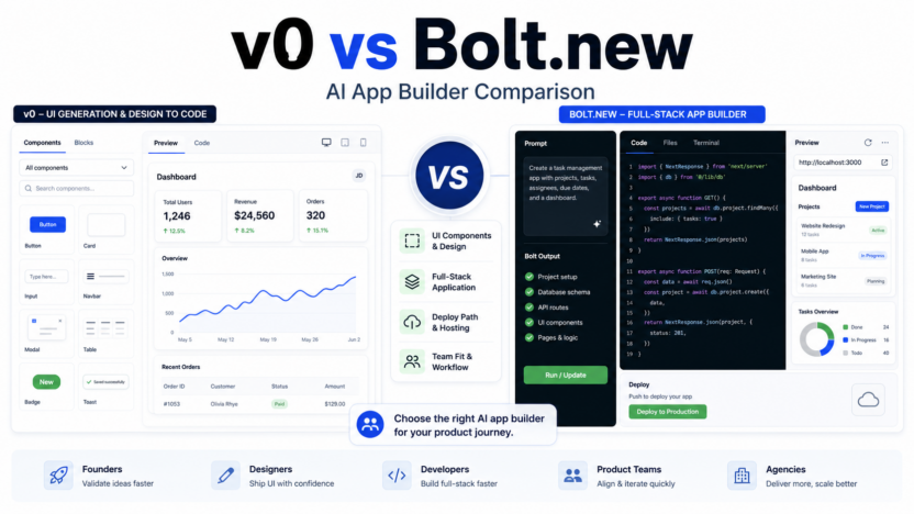 v0 vs Bolt.new: Which AI App Builder Should You Choose? featured image