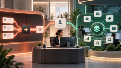 Visual comparison of a focused AI support agent and an integrated customer service platform